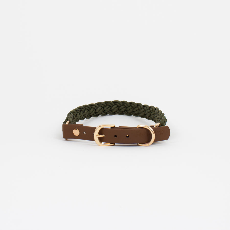 forest green dog collar